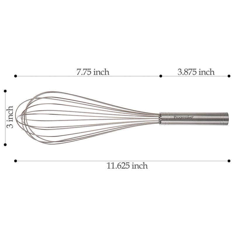 PREPWORKS Progressive International Prepworks by Progressive 12" Balloon Whisk, Handheld Steel Wire Whisk Perfect for Blending, Whisking, Beating and Stirring, BPA Free, Dishwasher Safe, Stainless Steel - Image 2